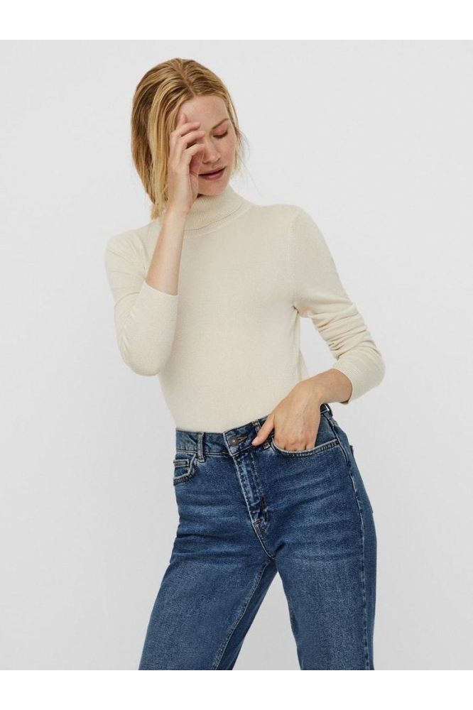 Vero Moda beige dames trui | Model vooraanzicht