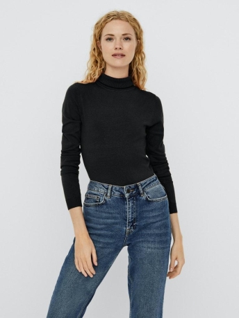 Vero Moda Trui VMGLORY LS ROLLNECK BLOUSE NOOS 10231630 Black