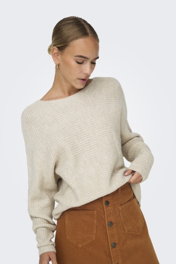 Only ONLDANIELLA L/S PULLOVER KNT NOOS 15168705 Ecru/MELANGE