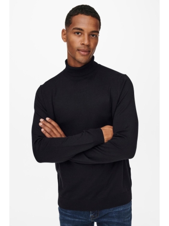 Only & Sons Trui ONSWYLER LIFE ROLL NECK KNIT NOOS 22020879 Black
