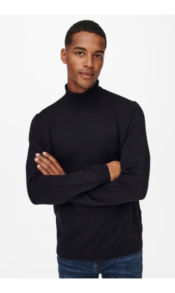 ONSWYLER LIFE ROLL NECK KNIT NOOS 22020879 Black