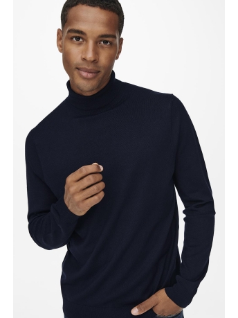 Only & Sons Trui ONSWYLER LIFE ROLL NECK KNIT NOOS 22020879 Dark Navy