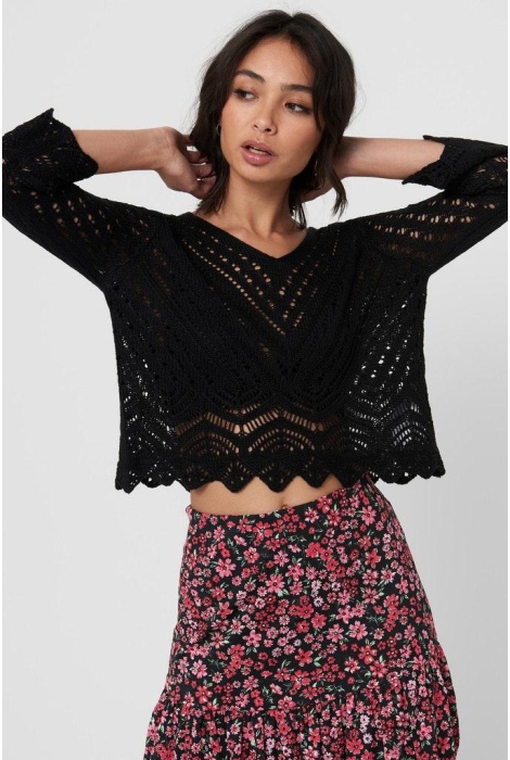 Jacqueline de Yong jdynew sun 3/4 cropped pullover knt