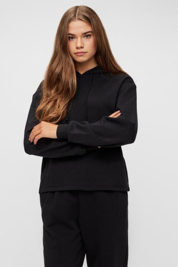 Pieces Trui PCCHILLI LS HOODIE D2D BC 17113437 BLACK