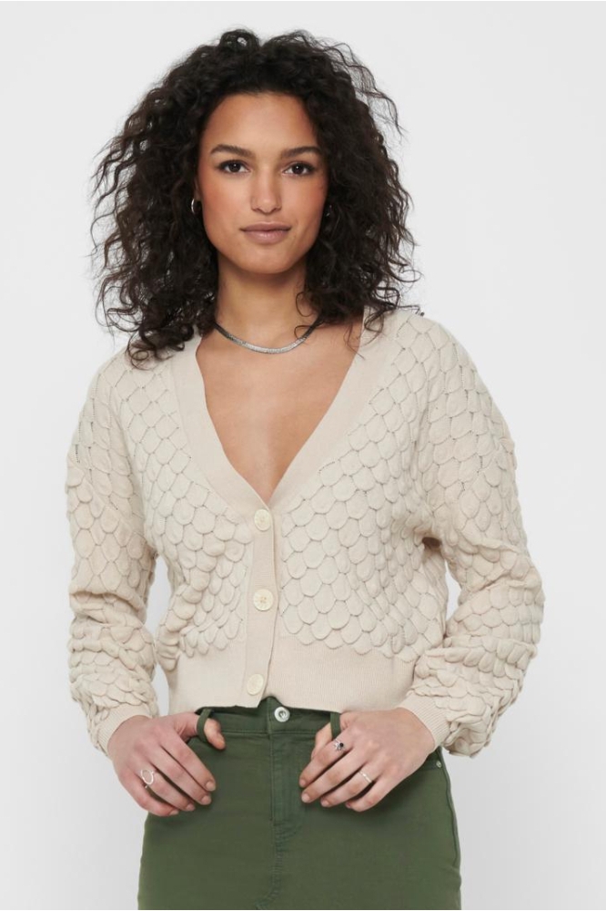 ONLGILLIE L/S CARDIGAN KNT 15223829 PUMICE STONE