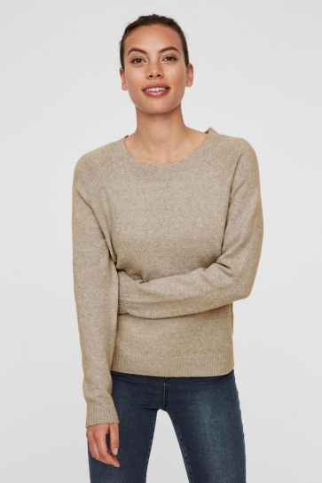 Vero Moda Trui VMDOFFY LS O-NECK BLOUSE GA NOOS 10201022 SEPIA TINT/MELANGE