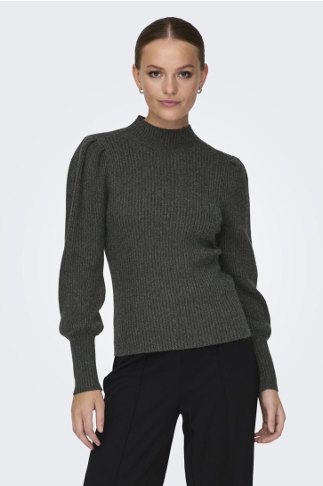 Only Trui ONLKATIA L/S HIGHNECK PULLOVER CC K 15232494 Dark Grey Melange