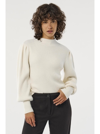 Only Trui ONLKATIA L/S HIGHNECK PULLOVER CC KNT 15232494 WHITECAP GRAY/W.MELANGE