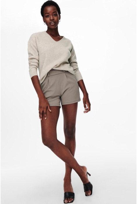 onlcamilla v neck l s pullover knt 15204588 only trui pumice stone