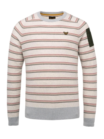 PME legend Trui ROUND NECK COTTON STRIPE PKW2202304 910