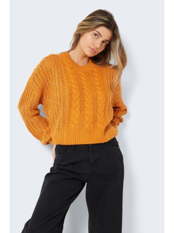 Noisy may Trui NMLORI L/S O-NECK CABLE KNIT DD 27021088 DESERT SUN/RISH CREA