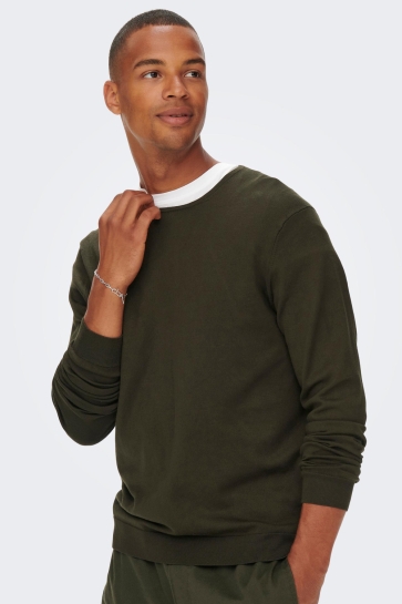 Only & Sons Trui ONSWYLER LIFE LS CREW KNIT NOOS 22020088 Rosin