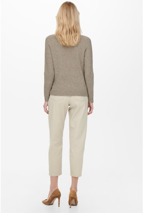 onlrica life l s pullover knt noos 15204279 only trui beige
