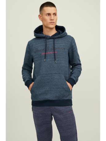 Jack & Jones Trui JCOBERG  SWEAT HOOD NOOS 12215379 Navy Blazer/MELANGE
