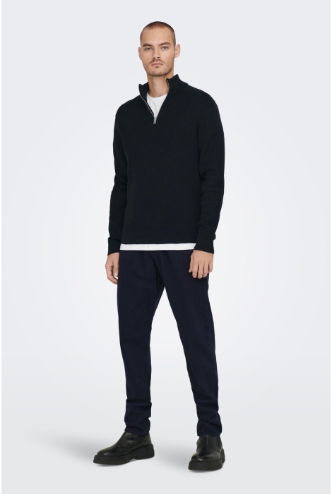 Only & Sons onsphil reg 12 cotton half zip knit