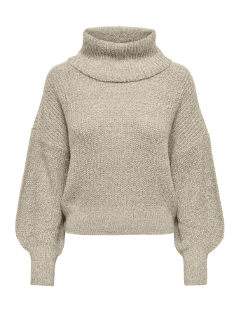 Jacqueline de Yong Trui JDYMEGAN L/S COWL NECK PULLOVER KNT 15271281 Cement/W black pl