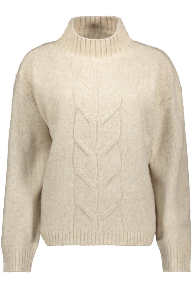 ONLMICA LS CABLE O-NECK PULLOVER KN 15272865 Oatmeal