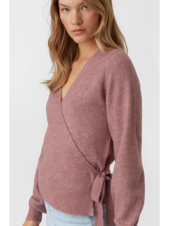 Vero Moda Vest VMSIMONE LS WRAP CARDIGAN GA 10274431 NOSTALGIA ROSE/W
