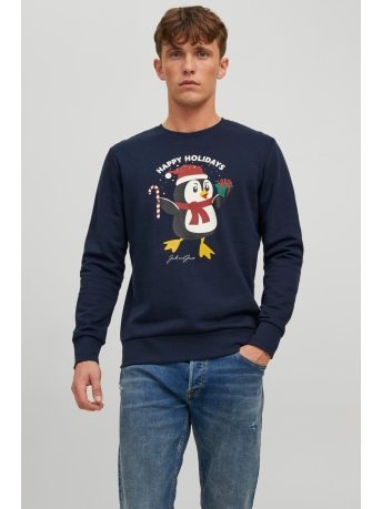 Jack & Jones Trui JORTOON SWEAT CREW NECK XMAS 12219685 NAVY BLAZER
