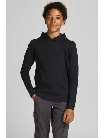 Jack & Jones Junior Trui JJEBASIC SWEAT HOOD NOOS JNR 12184813 Black