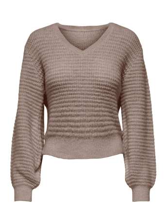 Jacqueline de Yong Trui JDYVILVI L/S V-NECK PULLOVER KNT 15265699 Falcon/MELANGE