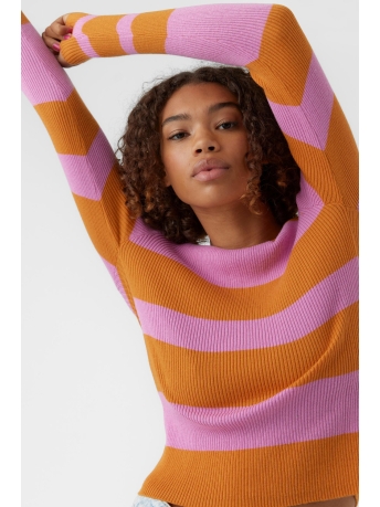 Vero Moda Trui VMALVA LS O-NECK STRIPE PULLOVE GA 10277749 NUGGET