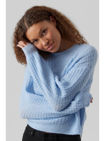 Vero Moda Trui VMELISA LS O-NECK PULLOVER GA EP 10278939 SKYWAY/MELANGE