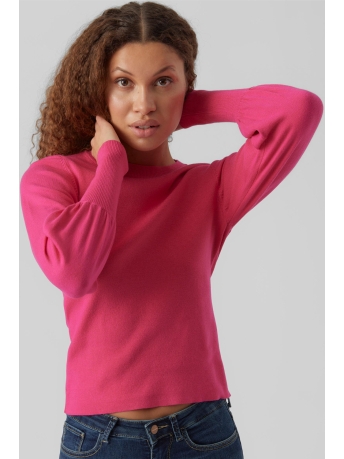 Vero Moda Trui VMHOLLYKARISPUFF LS O-NECK PULLOV G 10277805 Pink Yarrow