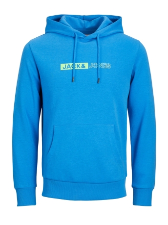 Jack & Jones Trui JJNEO SWEAT HOOD 12223701 FRENCH BLUE/SMALL
