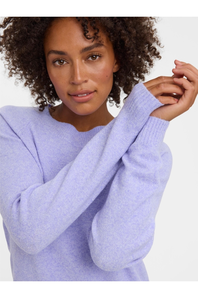 VMDOFFY LS O-NECK BLOUSE GA NOOS 10201022 Jacaranda/MELANGE