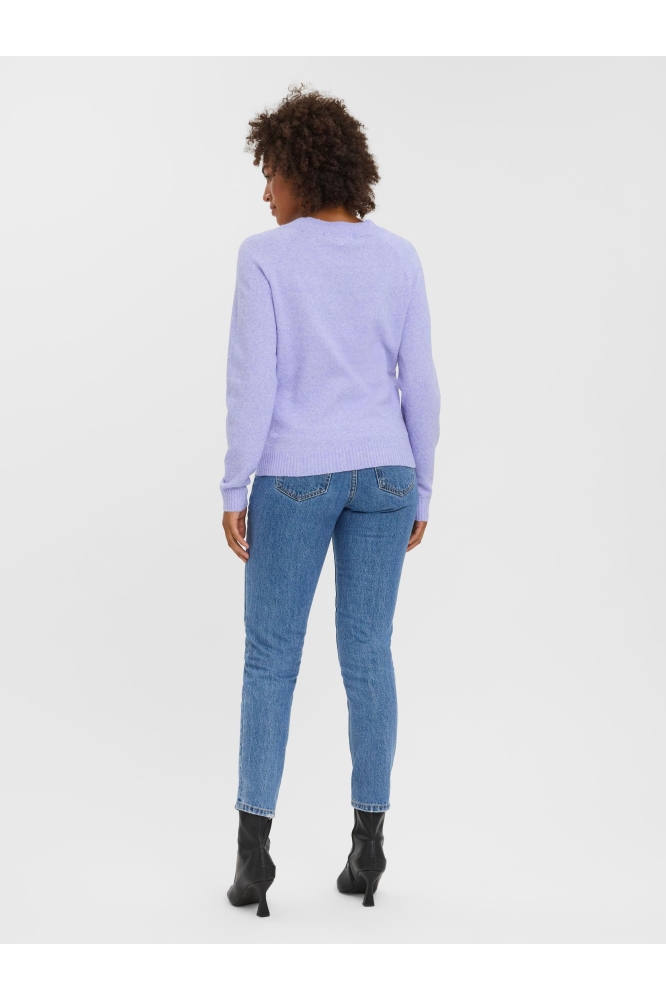 VMDOFFY LS O-NECK BLOUSE GA NOOS 10201022 Jacaranda/MELANGE