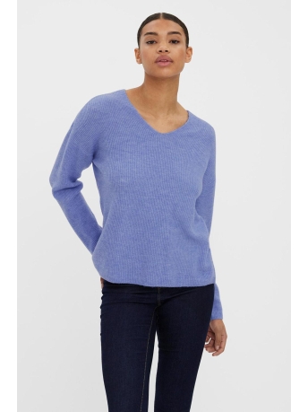 Vero Moda Trui VMCREWLEFILE LS V-NECK BLOUSE NOOS 10233357 JACARANDA