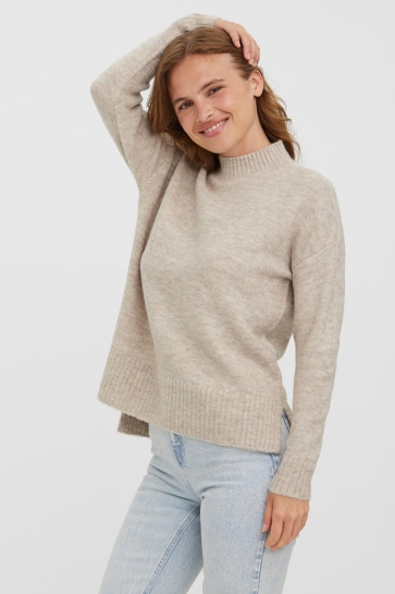 Vero Moda VMLEFILE OVERSIZE BOXY BLOUSE GA NO 10269229 Birch/W.MELANGE