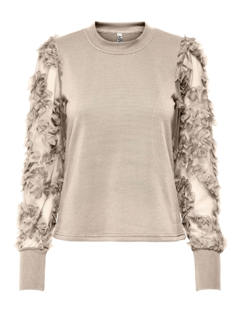 Jacqueline de Yong Trui JDYFAIRVIEW L/S SWEAT JRS 15220558 WHITECAP GRAY/DOBBY