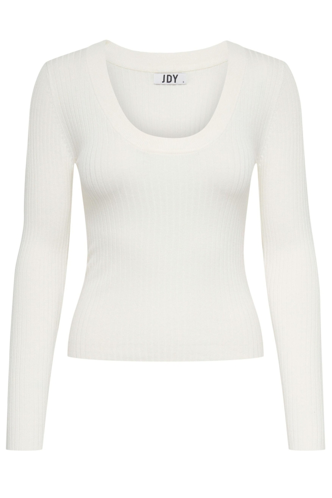 JDYPLUM YSLA L/S O-NECK PULLOV KNT 15266063 CLOUD DANCER