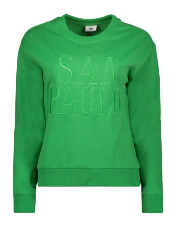 Jacqueline de Yong Trui JDYPARIS L/S EMB SWEAT JRS NOOS 15221015 KELLY GREEN/SAN PAULO