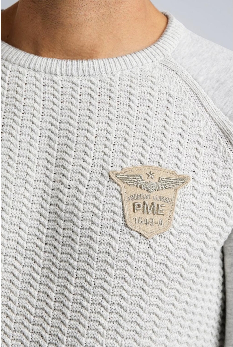 PME legend r-neck knit sweat combination