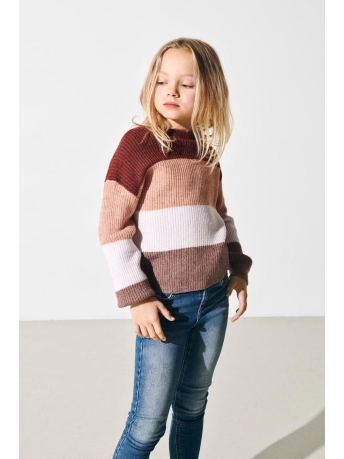 Kids Only Trui KOGSANDY L/S STRIPE PULLOVER KNT NO 15207169 Spiced Apple