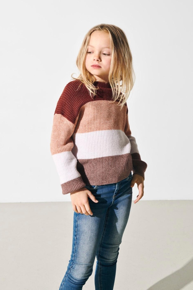 KOGSANDY L/S STRIPE PULLOVER KNT NO 15207169 Spiced Apple