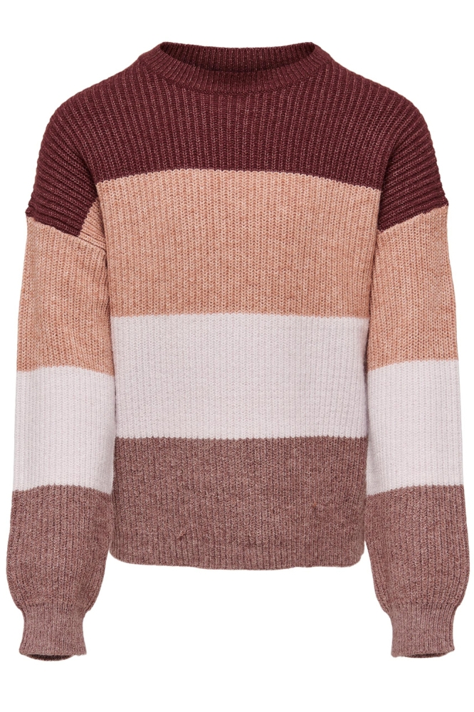 KOGSANDY L/S STRIPE PULLOVER KNT NO 15207169 Spiced Apple