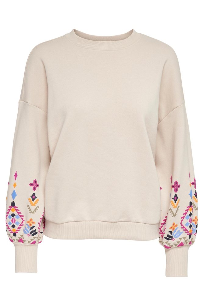 ONLEMILY L/S O-NECK BOX UB SWT 15285248 PUMICE STONE/Sleeve pat