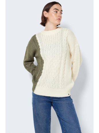 Noisy may Trui NMDIEGO L/S O-NECK KNIT 27021700 eggnog