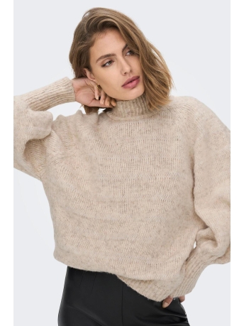 Only Trui ONLCELINA LIFE L/S HIGH PULLOVER NC 15259528 BIRCH
