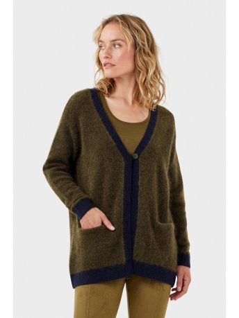 Sandwich Vest GEBREID VEST MET KLEUR DETAIL 21001794 50130