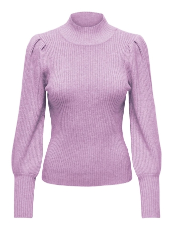 Only Trui ONLKATIA L/S HIGHNECK PULLOVER KNT 15232494 DEWBERRY MELANGE