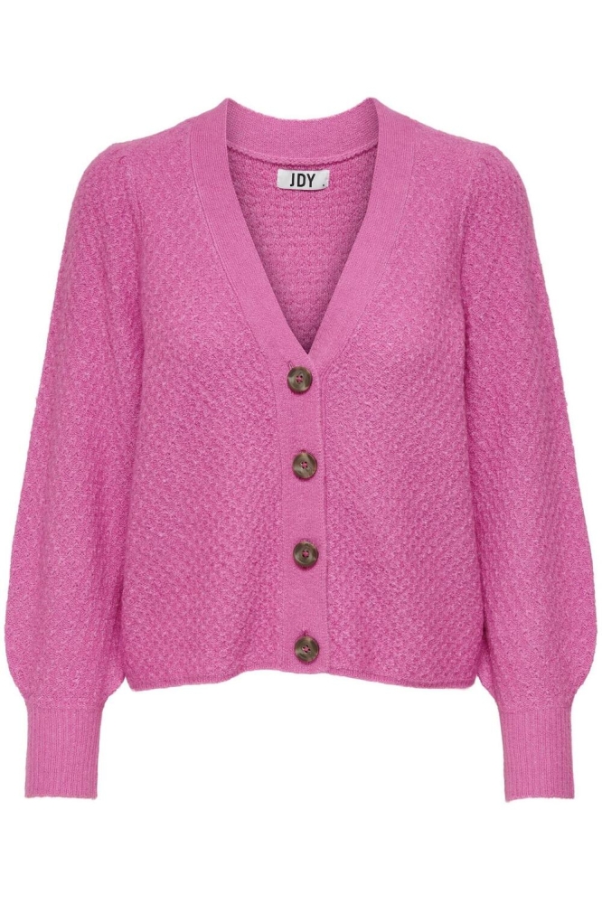 JDYDREA SOBA L/S PUFF CARDIGAN KNT 15277501 CYCLAMAN