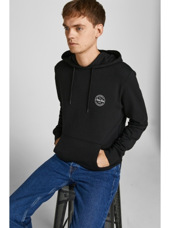Jack & Jones Trui JJESHARK SWEAT HOOD NOOS 12205081 BLACK