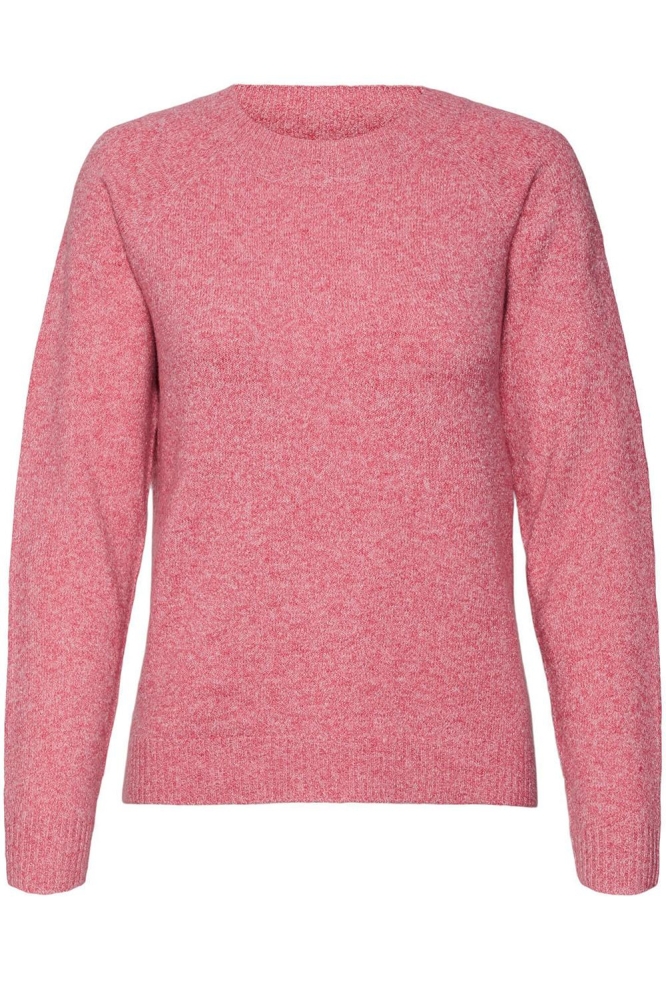 VMDOFFY LS O-NECK BLOUSE GA NOOS 10201022 Pink Yarrow/MELANGE