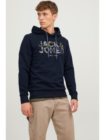 Jack & Jones Trui JJJAMES SWEAT HOOD 12235338 NAVY BLAZER