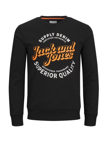 Jack & Jones Trui JJMIKK SWEAT CREW NECK 12236177 BLACK